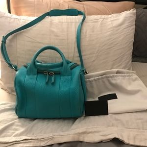 Alexander Wang Rockie Leather Satchel; Lagoon